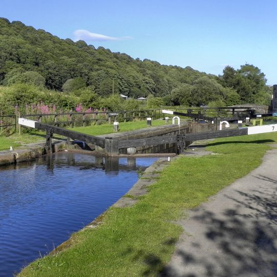 Rochdale Canal Lock Number 7 And Overflow Channel To North