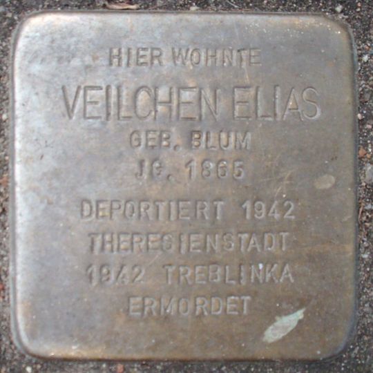 Stolperstein dedicated to Veilchen Elias