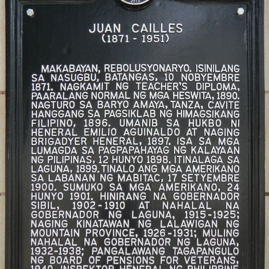 Juan Cailles historical marker