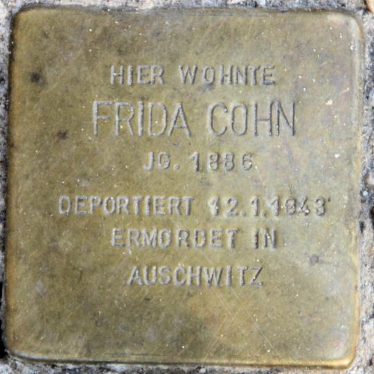 Stolperstein dedicated to Frida Cohn