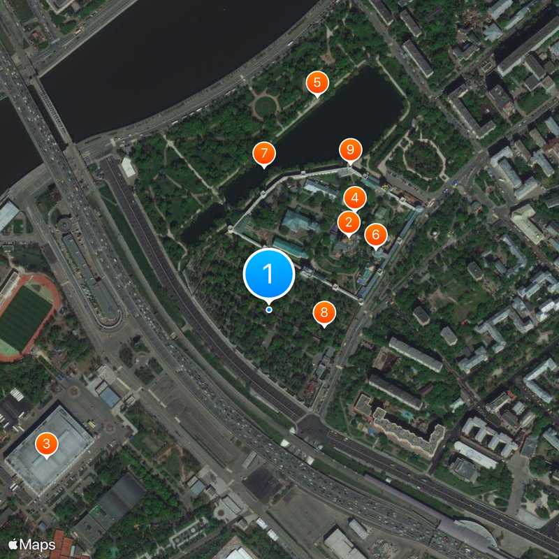 Nowodewitschi-Friedhof Karte