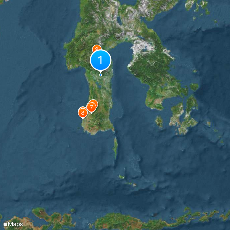 Celebes Południowy Mapa