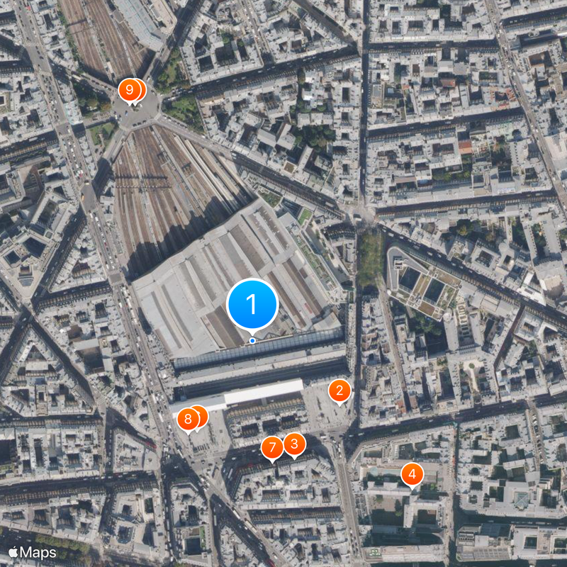 Estación de Paris Saint-Lazare Mapa