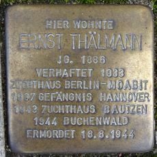 Stolperstein en memoria de Ernst Thälmann