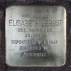 Stolperstein à la mémoire d’Elisabeth Herbst