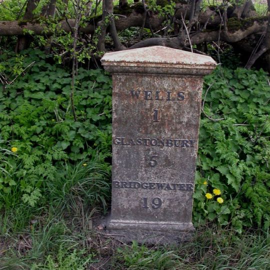 Milepost, a mile S of Wells