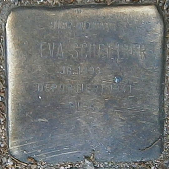 Stolperstein dedicated to Eva Schreiber