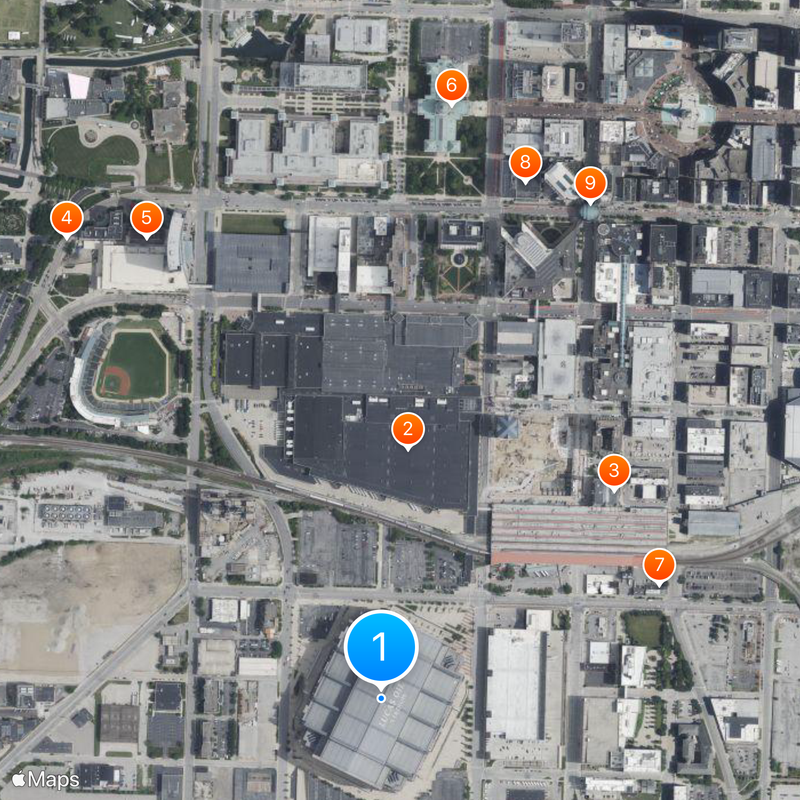 Lucas Oil Stadium Mapa