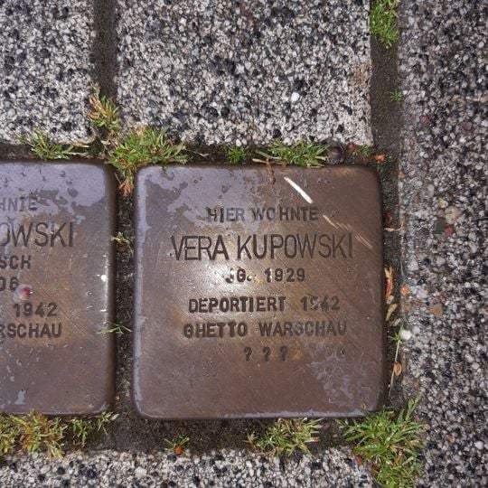 Stolperstein en memoria de Vera Mindel Kupowski