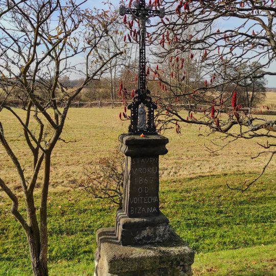 Kříž u Jindrova mlýna východně od Třeboně