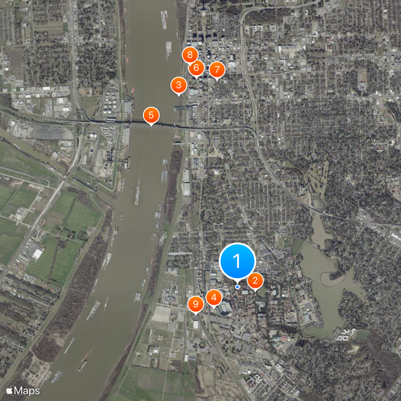 LSU Campus Mounds Map