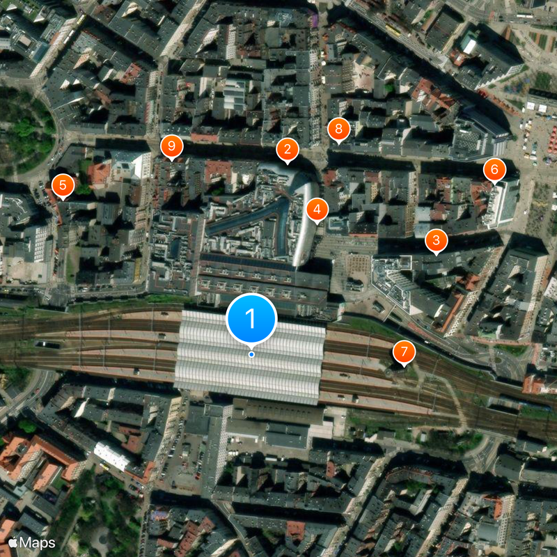 Katowice railway station Map