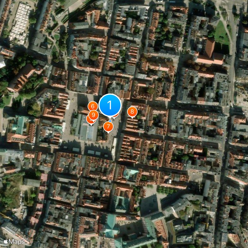 Former Poznań Town Hall Map