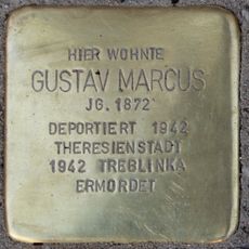 Stolperstein à la mémoire de Gustav Marcus