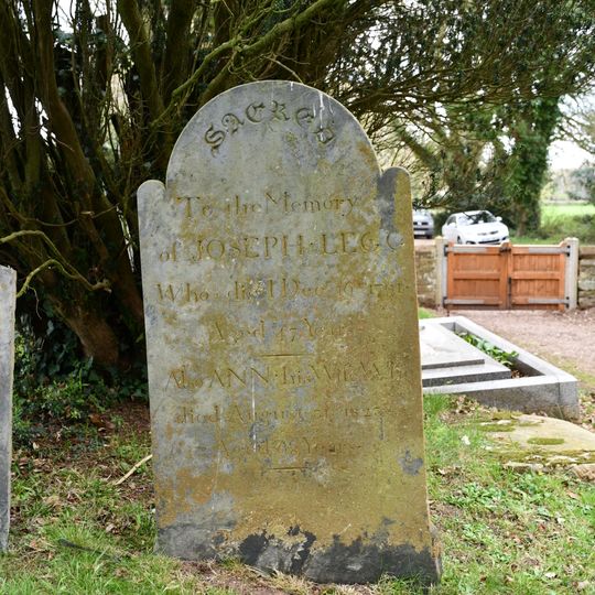 Joseph Legg Headstone About 16 Metres South West Of The Tower Of The Church Of St Clement