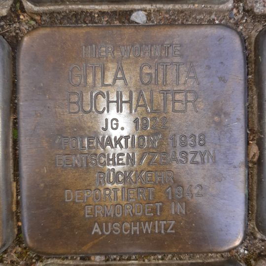 Stolperstein en memoria de Gitla Buchhalter