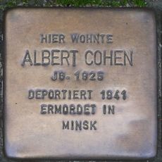 Stolperstein en memoria de Albert Cohen