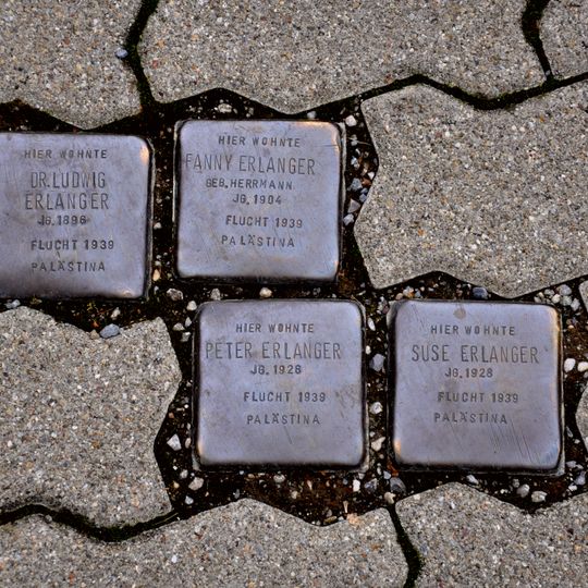 Stolperstein dedicated to Ludwig Erlanger