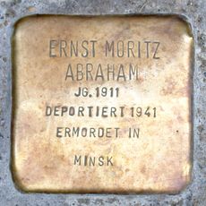 Stolperstein dedicated to Ernst Moritz Abraham