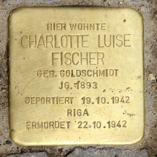 Stolperstein en memoria de Charlotte Luise Fischer