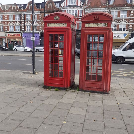 Pair Of K2 Telephone Kiosks Outside Number 117