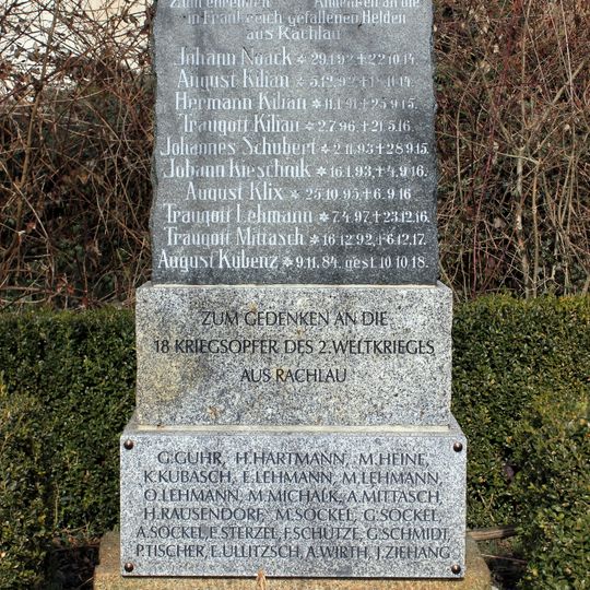 Denkmal für die Gefallen des Ersten Weltkrieges Rachlau 13