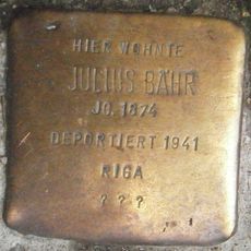 Stolperstein dedicated to Julius Bähr