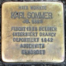 Stolperstein dedicated to Karl Sommer