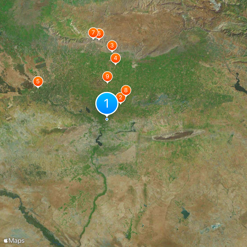 Gouvernement Al-Hasaka Karte
