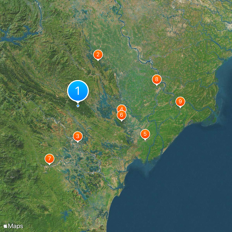 Parco nazionale di Cuc Phuong Mappa
