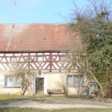 Small farmhouse in Albersdorf 1 (Etzelwang), half-timbered upper floor