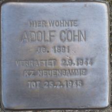 Stolperstein dedicated to Adolf Cohn