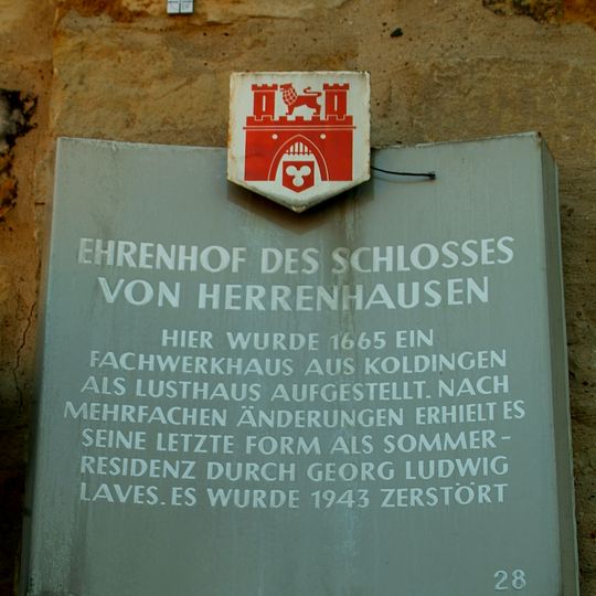 Stadttafel Ehrenhof des Schlosses von Herrenhausen