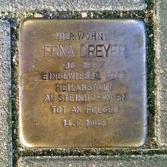 Stolperstein en memoria de Erna Dreyer