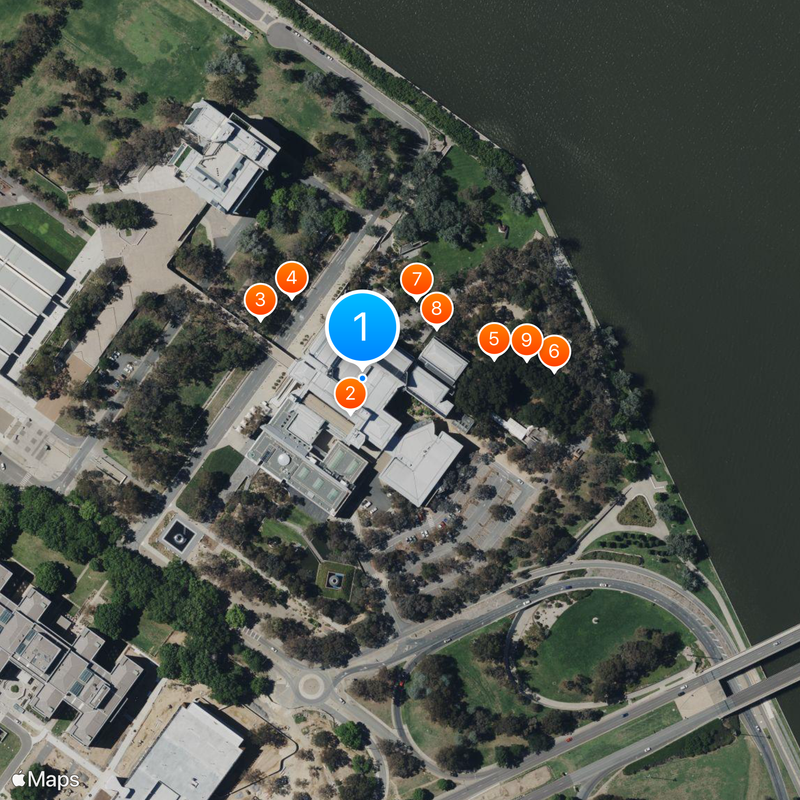 National Gallery of Australia Karte