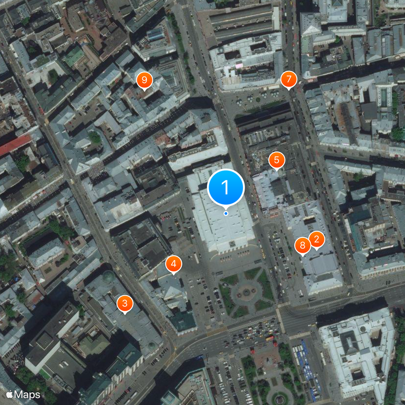 Théâtre Bolchoï Carte