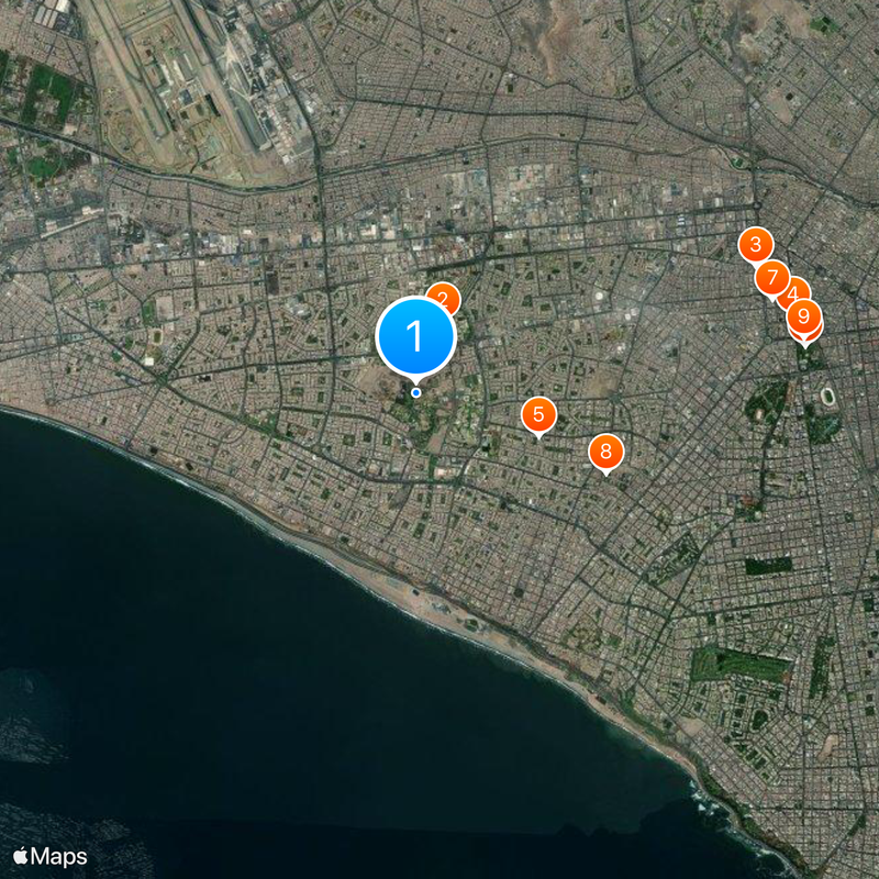 Parque de las Leyendas Carte