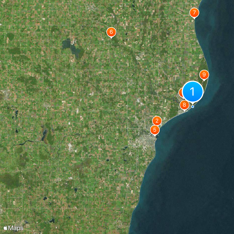 Condado de Manitowoc Mapa