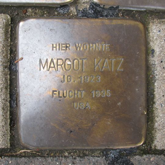 Stolperstein dedicated to Margot Katz