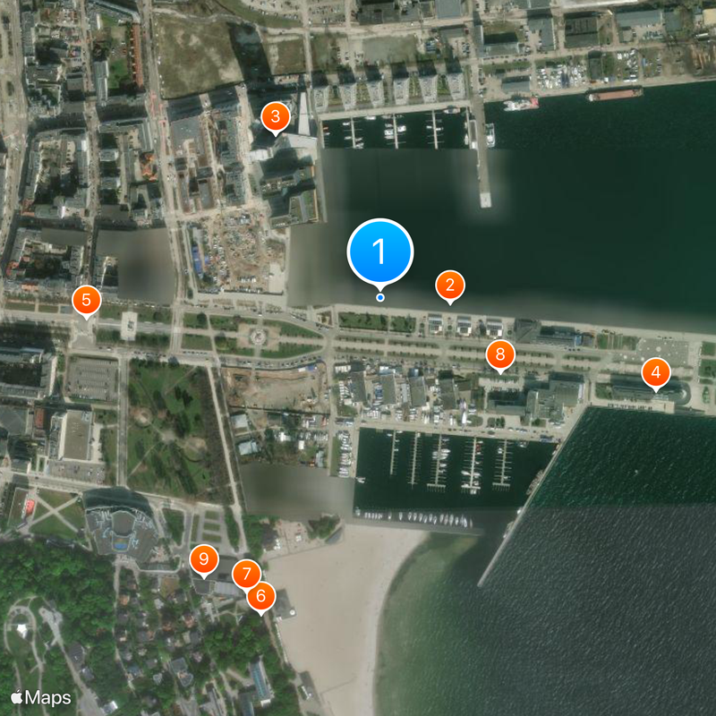 ORP Błyskawica Mapa