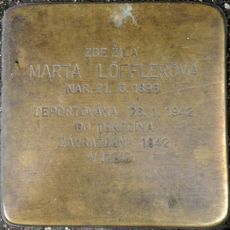 Stolperstein dedicated to Marta Löfflerová