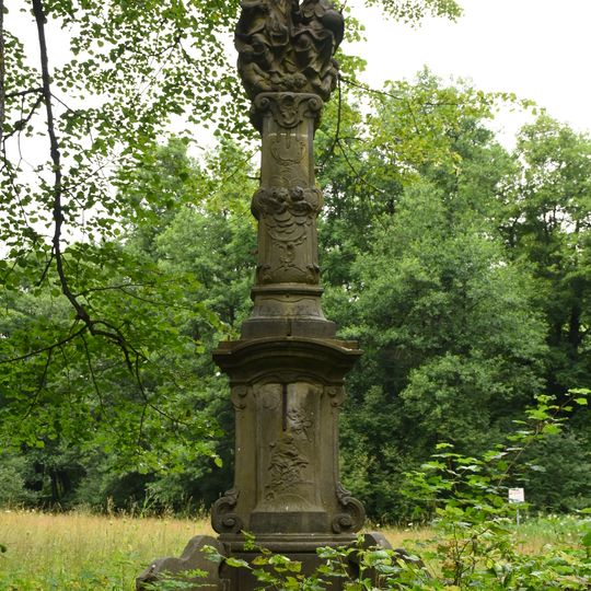 Holy Trinity column in Bartošovice v Orlických horách