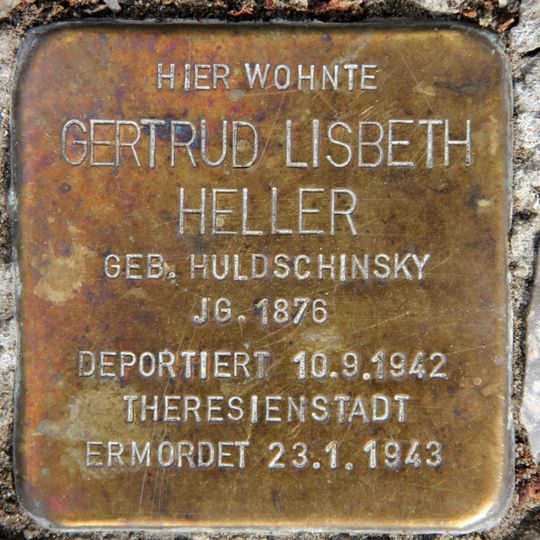 Stolperstein dedicated to Gertrud Lisbeth Heller