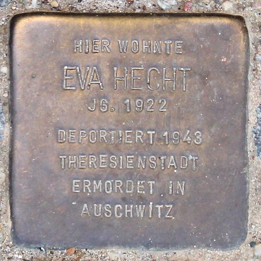Stolperstein dedicated to Eva Hecht