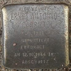 Stolperstein dedicated to Ernst Antonio Cassuto