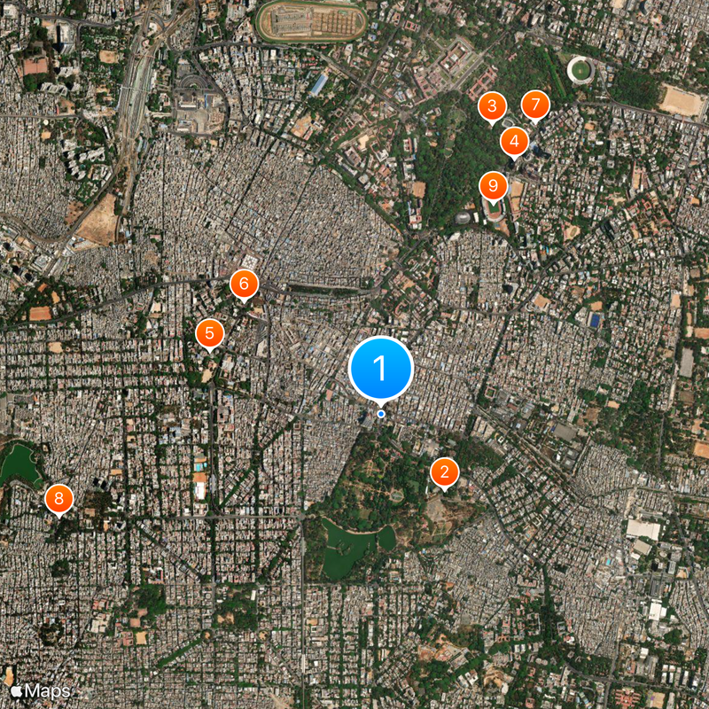 Mavalli Tiffin Room Map
