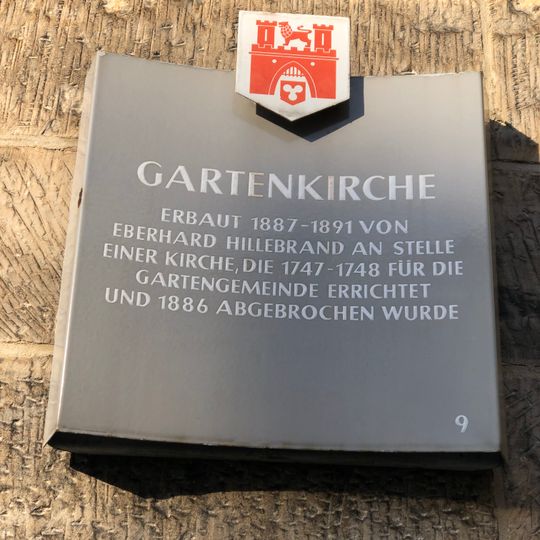 Gartenkirche memorial plaque