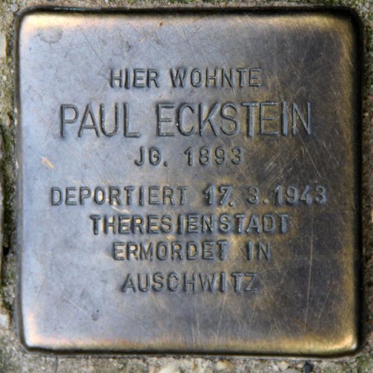 Stolperstein en memoria de Paul Eckstein