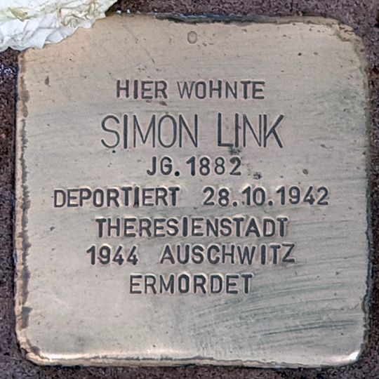Stolperstein à la mémoire de Simon Link