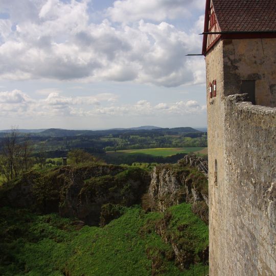 Befestigungsmauer Burgruine Hohenstein; In Hohenstein